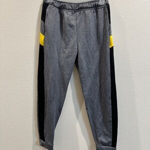 Gray and Black boys Pants with Yellow Accents